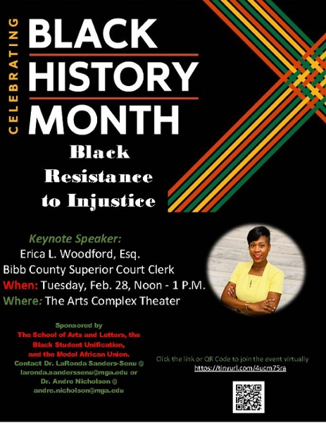 Black resistance to injustice event flyer.